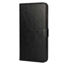 将图片加载到图库查看器，For iPhone X Case Cover for iPhone 8 7 6 6S Plus 5 5S 5SE Luxury PU Leather Flip Wallet Phone Cases Black Simple Card Holder With Magnetic Button Flip Leather Cover

