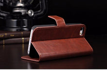 将图片加载到图库查看器，For iPhone X Case Cover for iPhone 8 7 6 6S Plus 5 5S 5SE Luxury PU Leather Flip Wallet Phone Cases Black Simple Card Holder With Magnetic Button Flip Leather Cover
