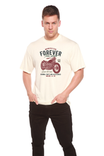 将图片加载到图库查看器，FOREVER TWO WHEEL Men's Bamboo Viscose/Organic Cotton Short Sleeve Graphic T-Shirt
