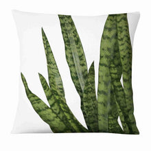 将图片加载到图库查看器，Fresh Green Leaves Digital Printed Pillowcase Home Pillow Decoration Tropical Green Leaves Throw Pillow Cover With Geometric Background Home Decorative Square Cushion Covers Cotton Linen Home Decor 45x45CM
