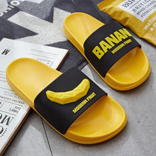 Load image into Gallery viewer, Fruit Home Women Slippers Banana Summer Indoor Flats Orange Bathroom Slides Non Slip Fruit Slippers Soft Slide Sandals Non-Slip Bath Shower Slippers
