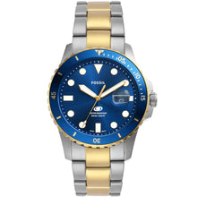 将图片加载到图库查看器，Fossil Men's Blue Dive
