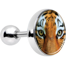 Load image into Gallery viewer, 16G 1/4 Full Color Tiger Eyes Tragus Cartilage Earring
