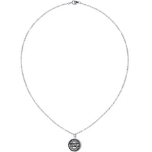 将图片加载到图库查看器，Custom Black Mandala Personalized Name Silver Plated Chain Necklace
