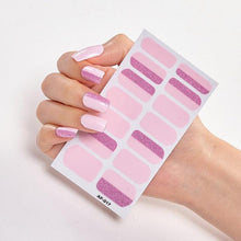 将图片加载到图库查看器，Full Cover Nail Stickers Nail Polish Nail Decoration Nails Sticker Designer Self Adhesive Nail Sticker Creative Nail Art Sticker Sticker Nail Decorations Accessories Metal Curve Stripe Lines Design Letter Nail Sticker Adhesive Decoration Template
