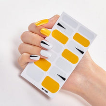 将图片加载到图库查看器，Full Cover Nail Stickers Nail Polish Nail Decoration Nails Sticker Designer Self Adhesive Nail Sticker Creative Nail Art Sticker Sticker Nail Decorations Accessories Metal Curve Stripe Lines Design Letter Nail Sticker Adhesive Decoration Template
