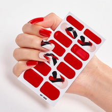 将图片加载到图库查看器，Full Cover Nail Stickers Nail Polish Nail Decoration Nails Sticker Designer Self Adhesive Nail Sticker Creative Nail Art Sticker Sticker Nail Decorations Accessories Metal Curve Stripe Lines Design Letter Nail Sticker Adhesive Decoration Template
