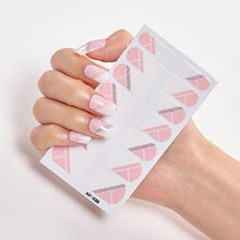 将图片加载到图库查看器，Full Cover Nail Stickers Nail Polish Nail Decoration Nails Sticker Designer Self Adhesive Nail Sticker Creative Nail Art Sticker Sticker Nail Decorations Accessories Metal Curve Stripe Lines Design Letter Nail Sticker Adhesive Decoration Template

