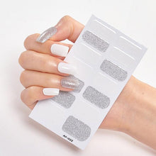 将图片加载到图库查看器，Full Cover Nail Stickers Nail Polish Nail Decoration Nails Sticker Designer Self Adhesive Nail Sticker Creative Nail Art Sticker Sticker Nail Decorations Accessories Metal Curve Stripe Lines Design Letter Nail Sticker Adhesive Decoration Template
