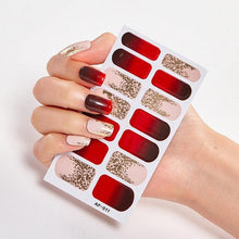 将图片加载到图库查看器，Full Cover Nail Stickers Nail Polish Nail Decoration Nails Sticker Designer Self Adhesive Nail Sticker Creative Nail Art Sticker Sticker Nail Decorations Accessories Metal Curve Stripe Lines Design Letter Nail Sticker Adhesive Decoration Template

