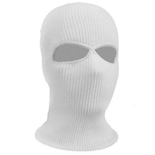 将图片加载到图库查看器，Full Face Cover Mask Three 3 Hole Balaclava Knit Hat Army Tactical CS Winter Ski Cycling Mask Beanie Hat Scarf Warm Face Masks Knit Hat Full Face Cover Balaclava Hats Funny Party Embroidery Beanies Caps Hole Knitted Full Face Cover
