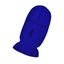 将图片加载到图库查看器，Full Face Cover Mask Three 3 Hole Balaclava Knit Hat Army Tactical CS Winter Ski Cycling Mask Beanie Hat Scarf Warm Face Masks Knit Hat Full Face Cover Balaclava Hats Funny Party Embroidery Beanies Caps Hole Knitted Full Face Cover
