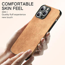 Load image into Gallery viewer, Full Leather Case For iPhone Leather Super Slim Leather Wrapped Phone Case For iPhone 13 11 12 Pro Max Mini X XR XS Max Elegant Purple Soft  Silicone Shockproof Cover
