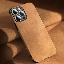 Load image into Gallery viewer, Full Leather Case For iPhone Leather Super Slim Leather Wrapped Phone Case For iPhone 13 11 12 Pro Max Mini X XR XS Max Elegant Purple Soft  Silicone Shockproof Cover
