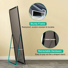 Load image into Gallery viewer, Full Length Mirror Aluminum Alloy Wall Mirror Free Standing Floor

