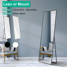 Load image into Gallery viewer, Full Length Mirror Aluminum Alloy Wall Mirror Free Standing Floor
