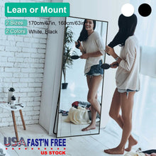 Load image into Gallery viewer, Full Length Mirror Aluminum Alloy Wall Mirror Free Standing Floor
