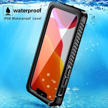Load image into Gallery viewer, Full Sealed Underwater Case For iPhone 14 13 12 Pro Max Mini 11 XS Max XR 6 7 8 Plus 5 Waterproof Diving Swim Cover Waterproof Case for iPhone Slim Fit Snow Resistant Case Strong Phone Case &amp; Screen Protector

