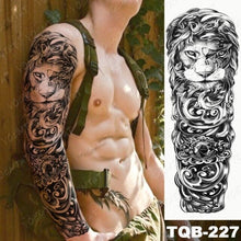 Load image into Gallery viewer, Full Women Man Realistic Waterproof Temporary Tattoo Tiger Stickers Luxury Big Design For Arm Thigh
