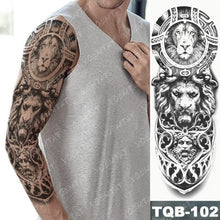 Load image into Gallery viewer, Full Women Man Realistic Waterproof Temporary Tattoo Tiger Stickers Luxury Big Design For Arm Thigh
