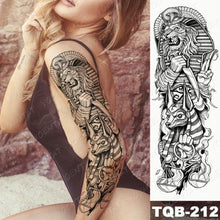 Load image into Gallery viewer, Full Women Man Realistic Waterproof Temporary Tattoo Tiger Stickers Luxury Big Design For Arm Thigh
