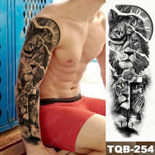 Load image into Gallery viewer, Full Women Man Realistic Waterproof Temporary Tattoo Tiger Stickers Luxury Big Design For Arm Thigh
