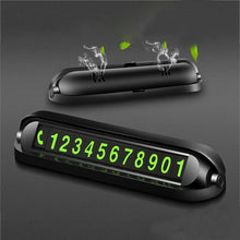 将图片加载到图库查看器，Function Luminous Car Temporary Parking Card Car Air Freshener Phone Number Plate Car Sticker Aromatherapy Function Luminous Car Temporary Parking Card with Car Air Freshener Temporary Phone Number for Car Dashboard Accessories
