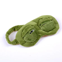 Load image into Gallery viewer, Funny Cartoon Frog Eye 3D Sleeping Eye Mask Comfortable Green Eye Cover Travel Office Soft Eye Mask
