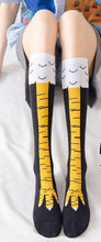 Load image into Gallery viewer, Funny Chicken Long Socks Fashion Cotton Funny 3D Unisex Over Knee High Socks Halloween Christmas Cartoon Gift Socks Fun Thigh Highs Chicken Legs Socks For Men And Women
