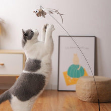 Load image into Gallery viewer, Funny Feather Bird with Bell Cat Stick Toy for Kitten Playing Teaser Wand Toy Cat Supplies Interactive Wiggle Moving Cat Kicker Toy with Plush Interactive Cat Toys Fun Toy For Cat Exercise
