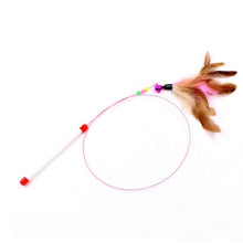 Load image into Gallery viewer, Funny Feather Bird with Bell Cat Stick Toy for Kitten Playing Teaser Wand Toy Cat Supplies Interactive Wiggle Moving Cat Kicker Toy with Plush Interactive Cat Toys Fun Toy For Cat Exercise
