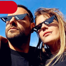 Load image into Gallery viewer, Funny Mosaic Sunglasses For Women New Elegant Vintage Small Frame Glasses For Lady New Retro Shape Metal Design Sunglasses, Men Women Glass 8 Bit Pixel Mosaic Glasses Photo Props Unisex Sunglass
