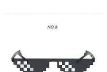 Load image into Gallery viewer, Funny Mosaic Sunglasses For Women New Elegant Vintage Small Frame Glasses For Lady New Retro Shape Metal Design Sunglasses, Men Women Glass 8 Bit Pixel Mosaic Glasses Photo Props Unisex Sunglass
