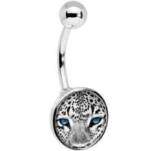 将图片加载到图库查看器，Black White Leopard Eyes Belly Ring

