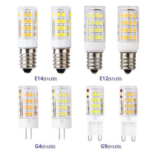 将图片加载到图库查看器，G9 G4 E14 LED Bulb 5W AC220V LED Corn Lamp SMD 2835 51LEDs White / Warm white Replace halogen lamp 1PCS Bulb Dimmable 4W, 40 Watt T4 G9 Halogen Equivalent, 2700K Soft Warm White, 120V No-Flicker, Chandelier Lighting
