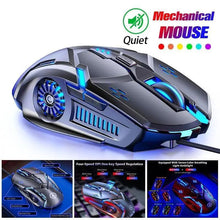 Load image into Gallery viewer, Gaming LED Wired Mechanical Mouse 6 Button With Backlight Ergonomic Cool Mouse Design For Laptop And Computer
