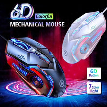 Load image into Gallery viewer, Gaming LED Wired Mechanical Mouse 6 Button With Backlight Ergonomic Cool Mouse Design For Laptop And Computer
