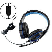 Load image into Gallery viewer, Gaming Red Black Wired Headset Stereo Gamer Headphone  Noise Cancelling Over Ear Headphones With Mic LED Light Bass Surround Soft Memory Earmuffs For Laptop
