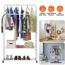 Load image into Gallery viewer, Garment Hanging Rack Clothing Organizer
