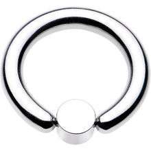 Load image into Gallery viewer, 8G 1/2 White Faux Opal 5mm Disc BCR Captive Ring
