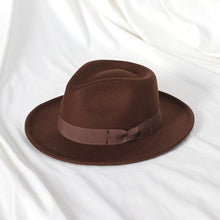 Load image into Gallery viewer, Gentleman New Fashion Men Fedoras Hat Jazz Hat With Bow Tie Fedora Hats Fashionable Classic Wide Brim  Hat Elegant Soft Outdoor Cap Casual Hat For Daily Wear
