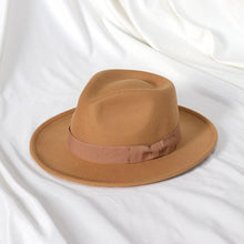 Load image into Gallery viewer, Gentleman New Fashion Men Fedoras Hat Jazz Hat With Bow Tie Fedora Hats Fashionable Classic Wide Brim  Hat Elegant Soft Outdoor Cap Casual Hat For Daily Wear
