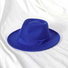 Load image into Gallery viewer, Gentleman New Fashion Men Fedoras Hat Jazz Hat With Bow Tie Fedora Hats Fashionable Classic Wide Brim  Hat Elegant Soft Outdoor Cap Casual Hat For Daily Wear
