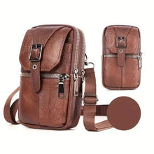 Load image into Gallery viewer, Genuine Leather Multifunctional Cell Phone Bag
