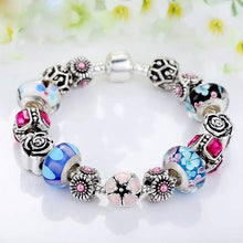 将图片加载到图库查看器，Genuine Murano Glass and Crystal Bracelet
