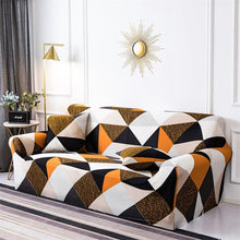 将图片加载到图库查看器，Geometric Sofa Covers Stretch Plaid Sofa Slipcovers for Living Room Elastic Sofa Cover Couch Armchair Cover Towel 1 2 3 4 Seater Slipcover For Sofas Loveseat Armchair Living Room Universal Furniture
