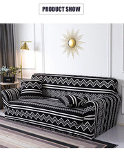 将图片加载到图库查看器，Geometric Sofa Covers Stretch Plaid Sofa Slipcovers for Living Room Elastic Sofa Cover Couch Armchair Cover Towel 1 2 3 4 Seater Slipcover For Sofas Loveseat Armchair Living Room Universal Furniture

