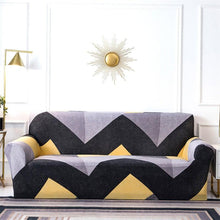 将图片加载到图库查看器，Geometric Sofa Covers Stretch Plaid Sofa Slipcovers for Living Room Elastic Sofa Cover Couch Armchair Cover Towel 1 2 3 4 Seater Slipcover For Sofas Loveseat Armchair Living Room Universal Furniture
