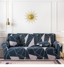 将图片加载到图库查看器，Geometric Sofa Covers Stretch Plaid Sofa Slipcovers for Living Room Elastic Sofa Cover Couch Armchair Cover Towel 1 2 3 4 Seater Slipcover For Sofas Loveseat Armchair Living Room Universal Furniture

