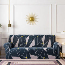 将图片加载到图库查看器，Geometric Sofa Covers Stretch Plaid Sofa Slipcovers for Living Room Elastic Sofa Cover Couch Armchair Cover Towel 1 2 3 4 Seater Slipcover For Sofas Loveseat Armchair Living Room Universal Furniture
